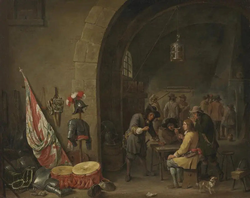 La salle de garde - David Teniers il Giovane