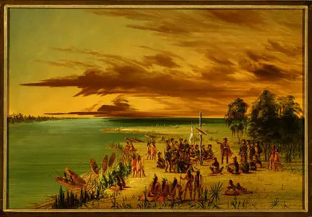 La Salle revendique la Louisiane pour la France. 9 avril 1682 - George Catlin - Alpha Reproduction