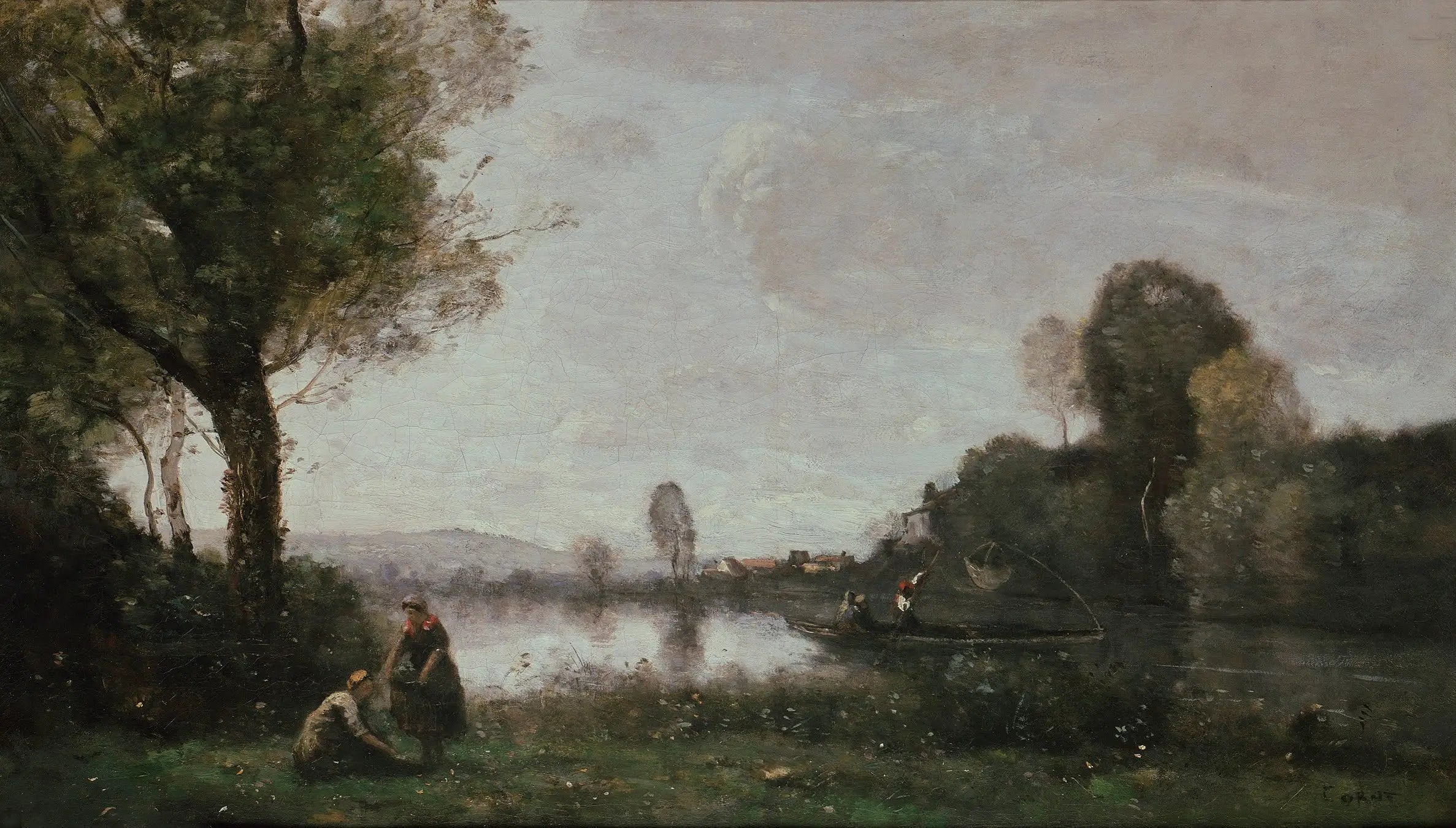 La Seine à Chatou - Jean-Baptiste Camille Corot - Alpha Reproduction