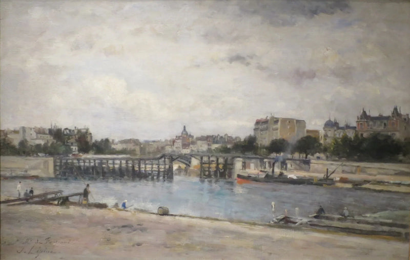 La Senna all'estacade durante la costruzione del ponte Sully - Stanislas Lépine