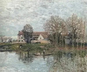 La Seine à Port-Marly - Alfred Sisley image 1 reproduction d’œuvre d’art à l’huile