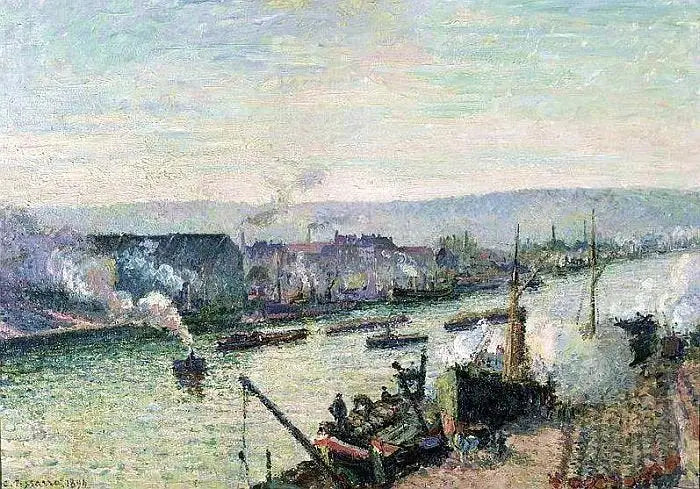 La Senna a Rouen, Saint-Sever - Camille Pissarro