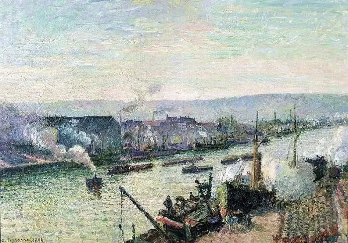 La Senna a Rouen, Saint-Sever - Camille Pissarro