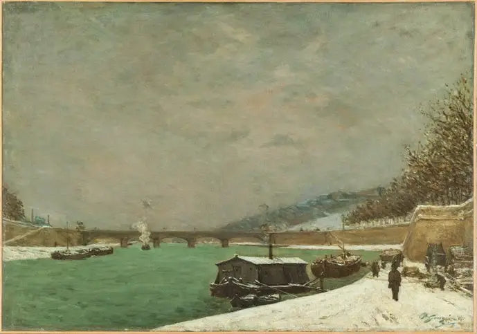 La Senna al ponte di Iena, Tempo di neve. - Paul Gauguin