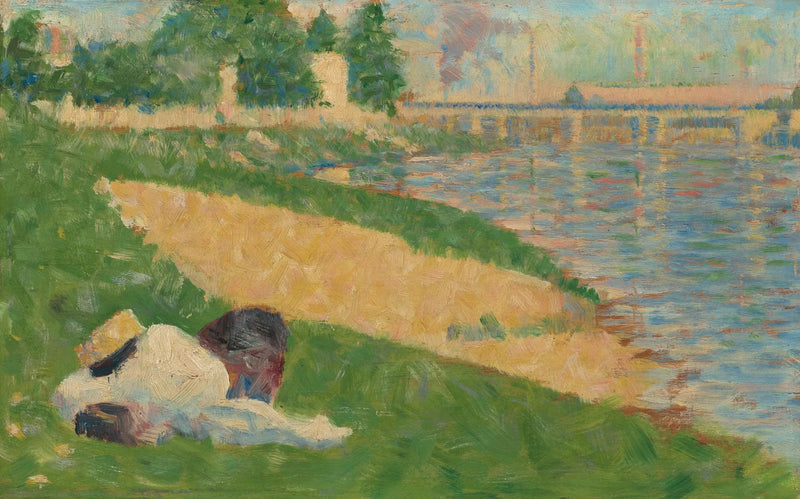 La Senna con vestiti sulla riva - Georges Seurat