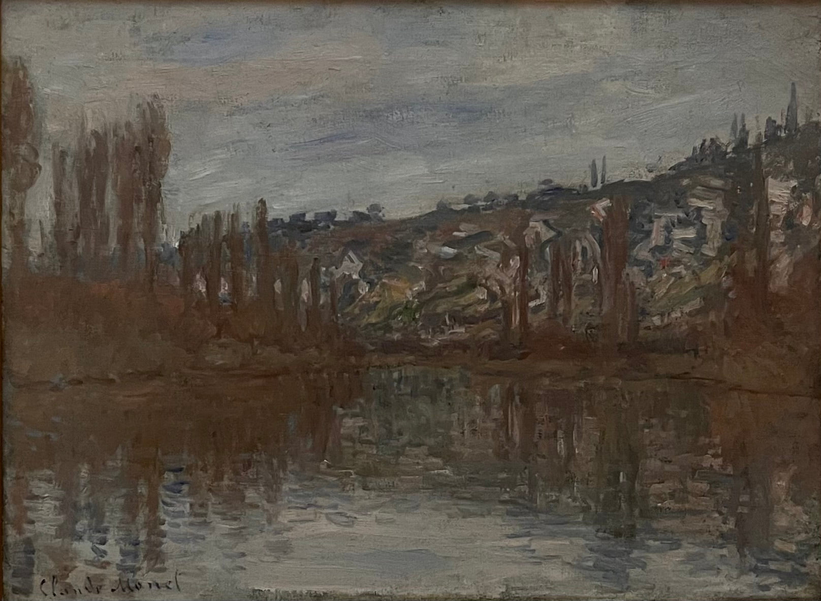 Reproduction du tableau « La Seine en aval de Vétheuil - Claude Monet » par Alpha Reproduction en peinture à l’huile