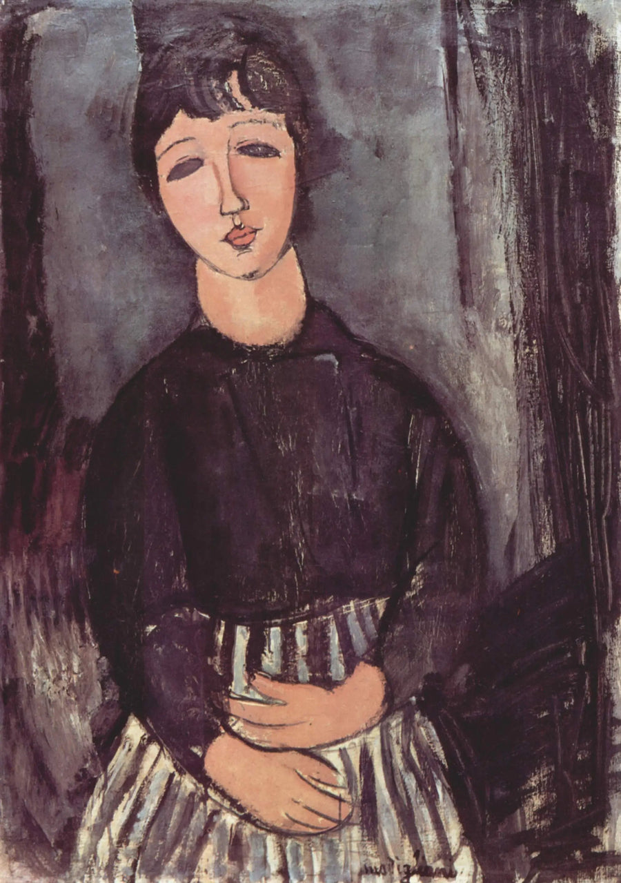 La serva con il grembiule a righe - Amedeo Modigliani