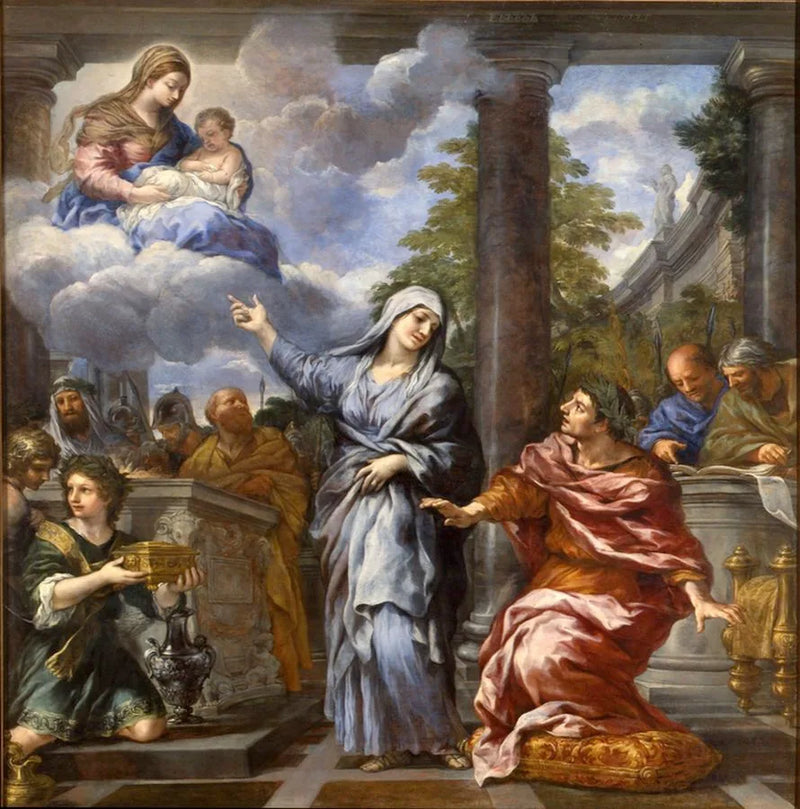 La Sibilla di Tibur che annuncia ad Augusto la nascita di Cristo - Pietro da Cortona