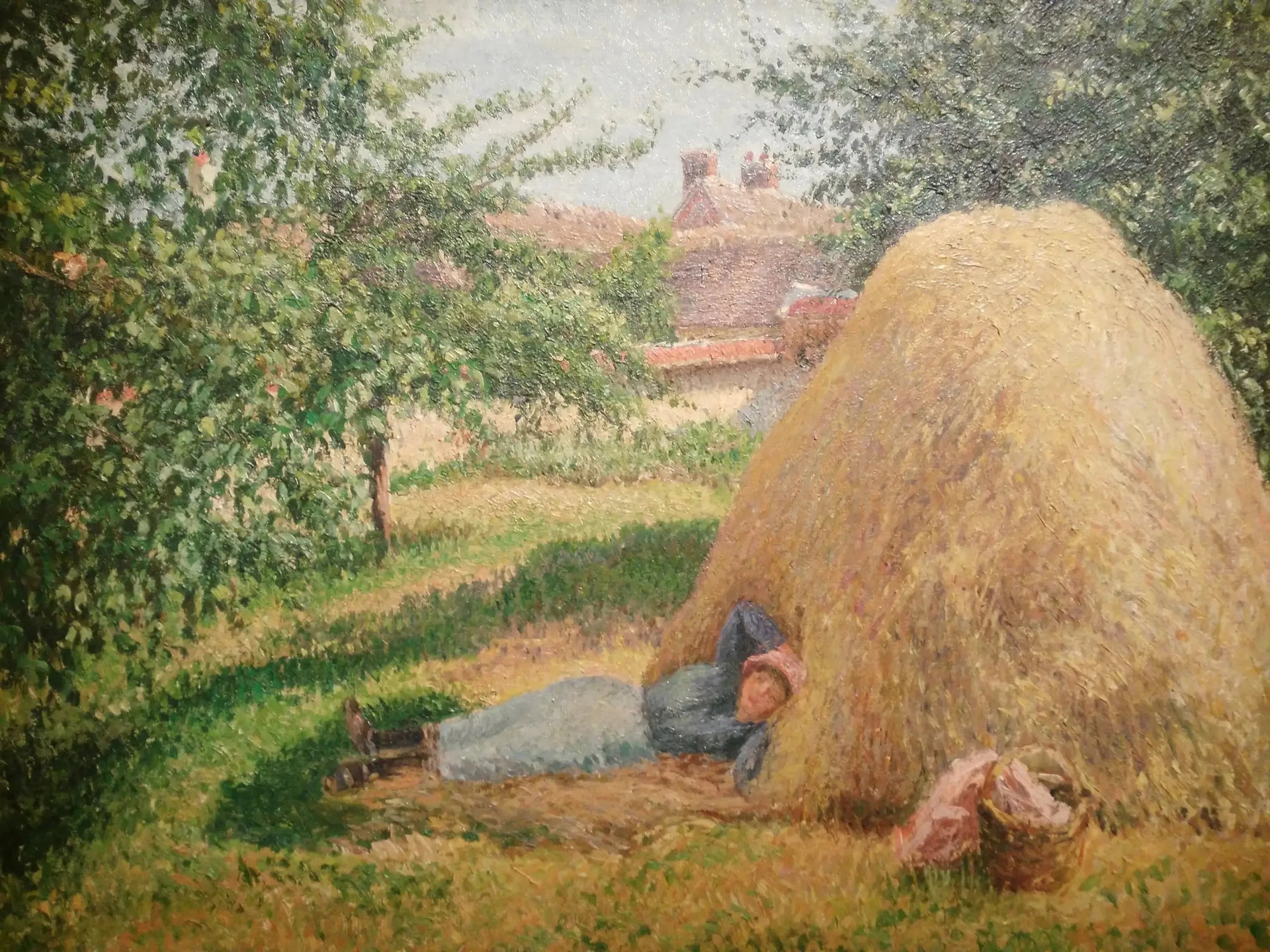 La Sieste, Éragny - Camille Pissarro image 1 reproduction artisanale de tableau