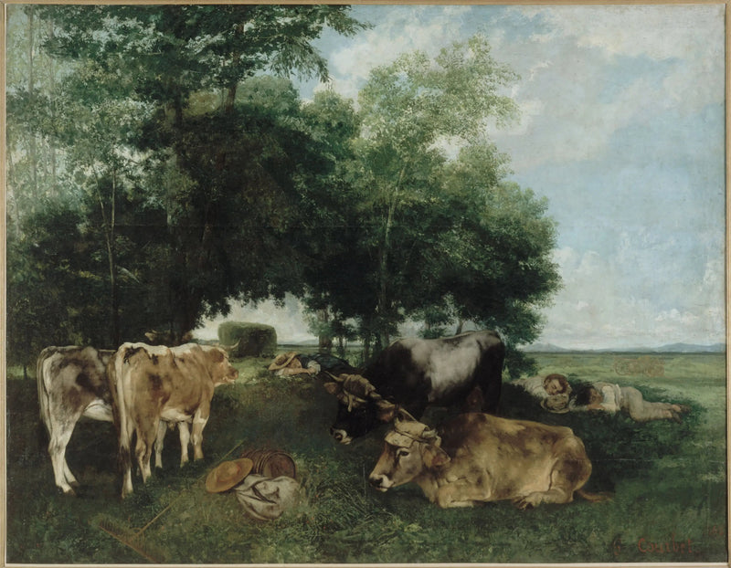 La siesta pendant la stagione dei fieni - Gustave Courbet