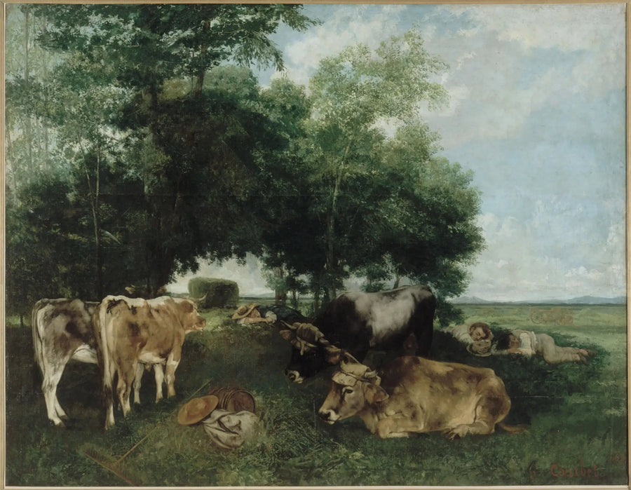 La siesta pendant la stagione dei fieni - Gustave Courbet
