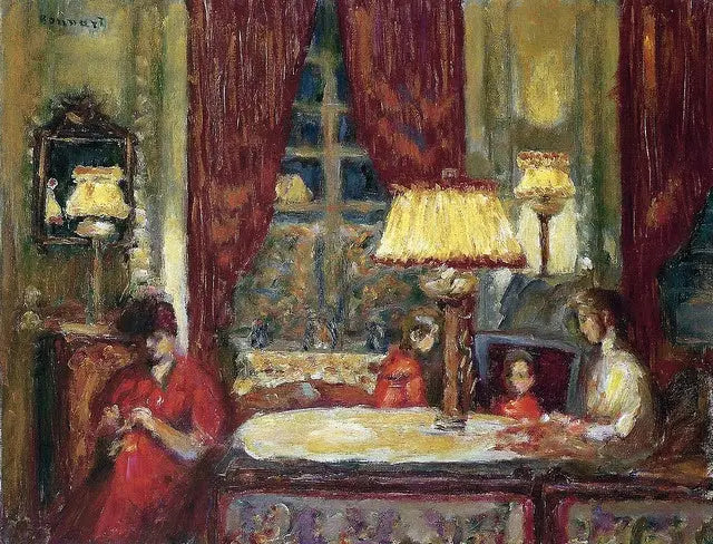 La Sera sotto le lampade - Pierre Bonnard