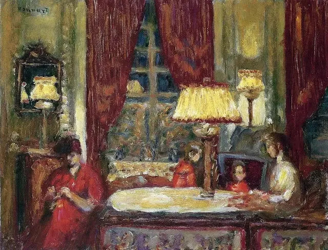 La Sera sotto le lampade - Pierre Bonnard