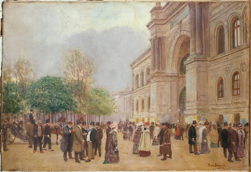 La sortie du Salon, au Palais de l'Industrie - Jean Béraud
