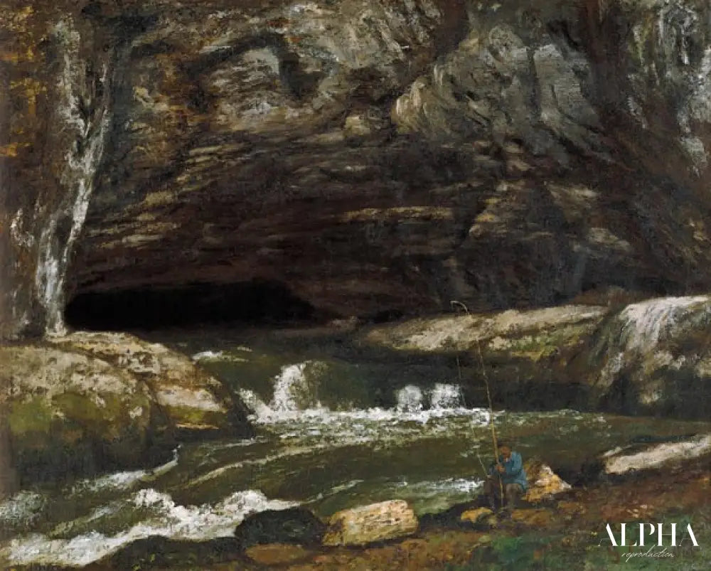 La Source de la Loue ou La Grotte Sarrazine - Gustave Courbet - Reproductions de tableaux et peintures haut de gamme