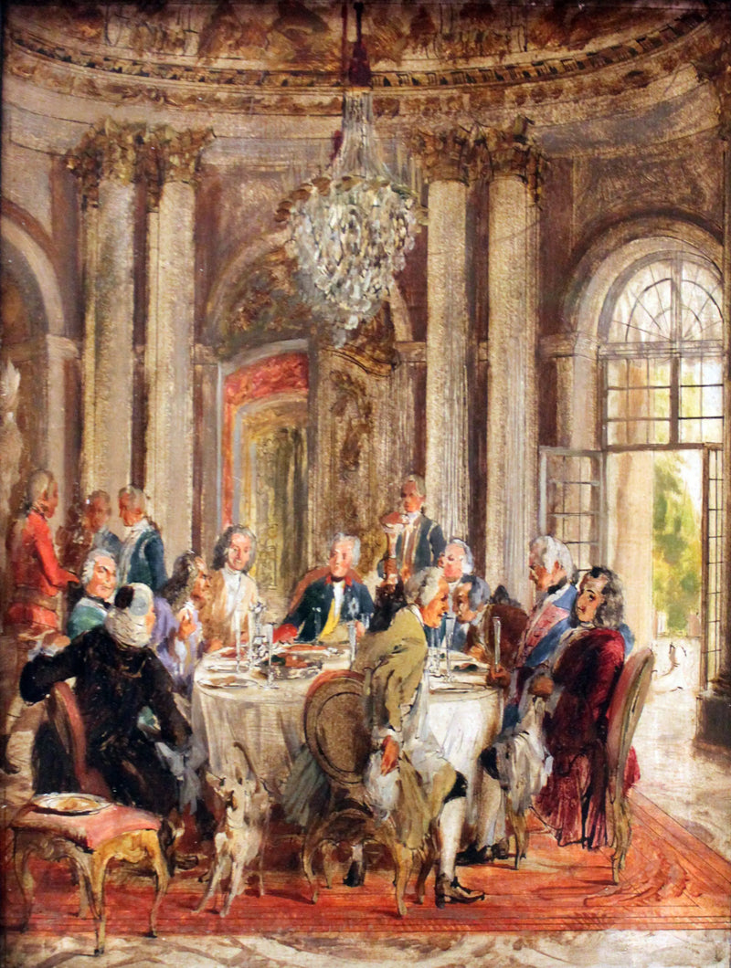 La Tavola rotonda del re Federico II a Sanssouci - Adolph von Menzel