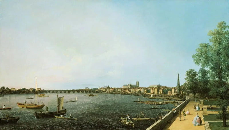 La Tamise di Somerset House Terrace verso Westminster - Canaletto