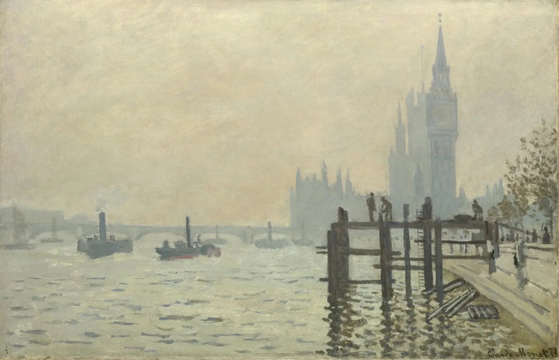 Il Tamigi e il Parlamento - Claude Monet