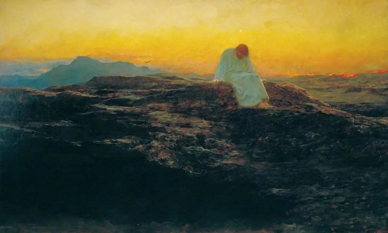 La tentazione nel deserto - Briton Rivière