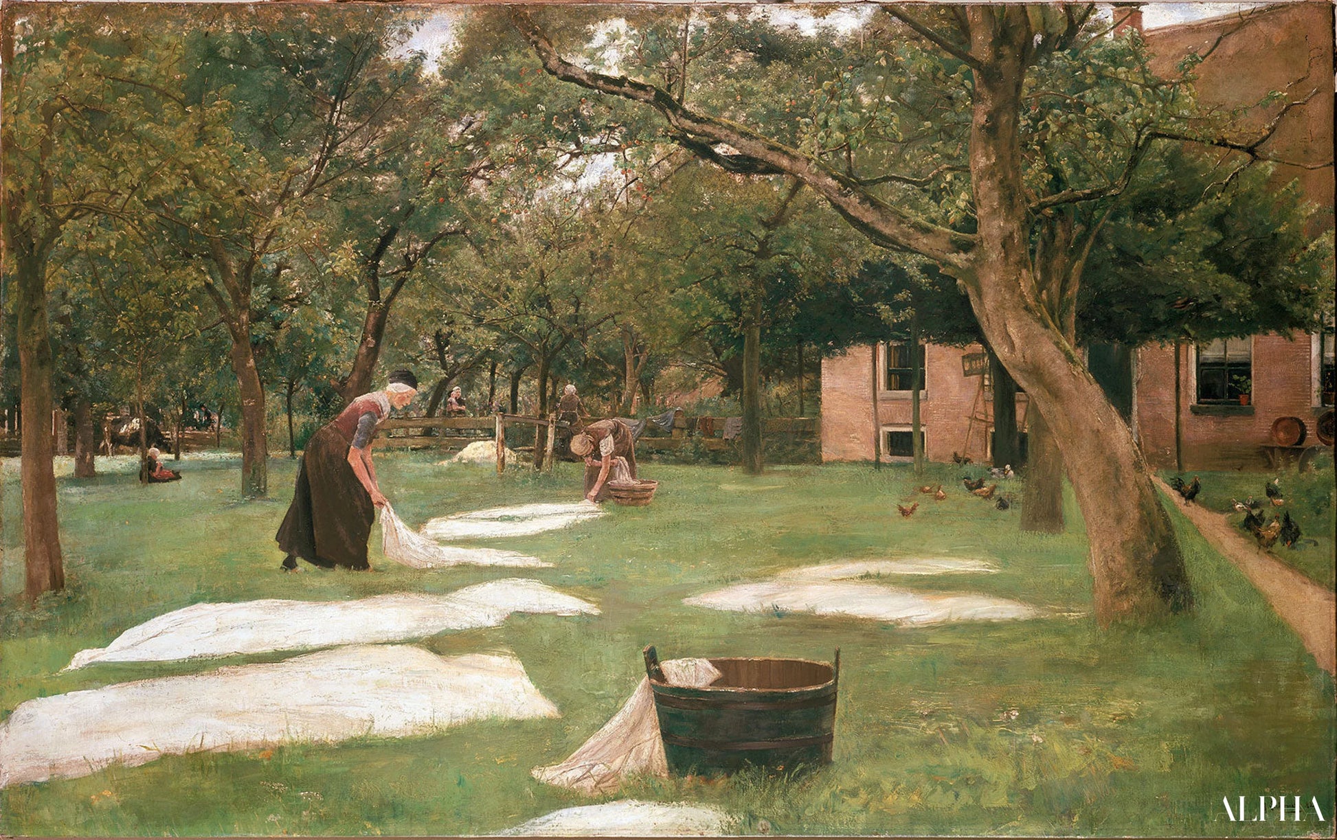 La terra di sbiancamento - Max Liebermann - Riproduzioni di quadri e dipinti di alta gamma
