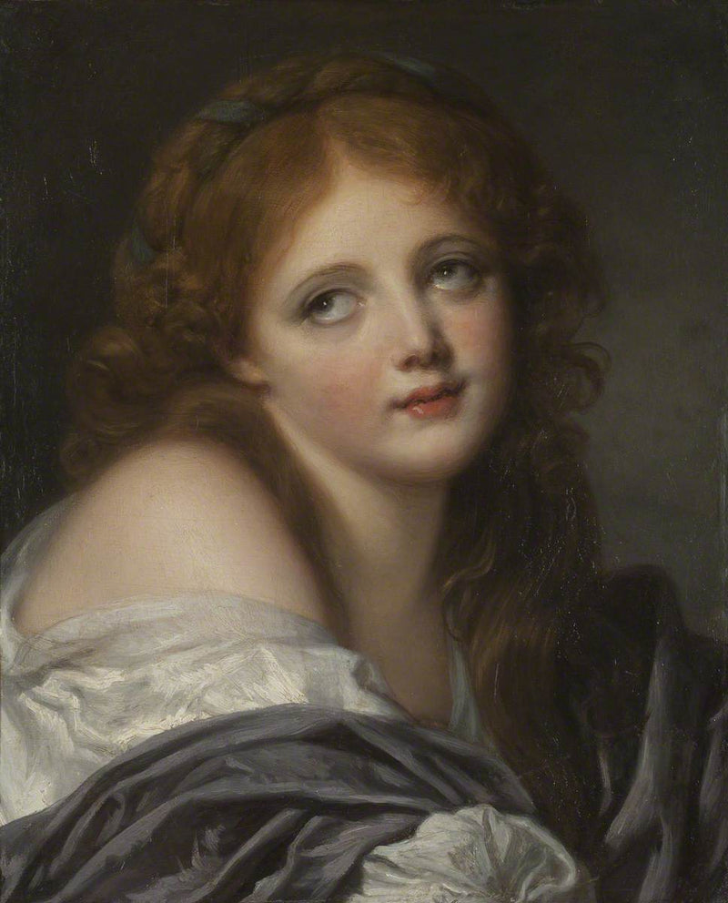 La tête d'une ragazza - Jean-Baptiste Greuze
