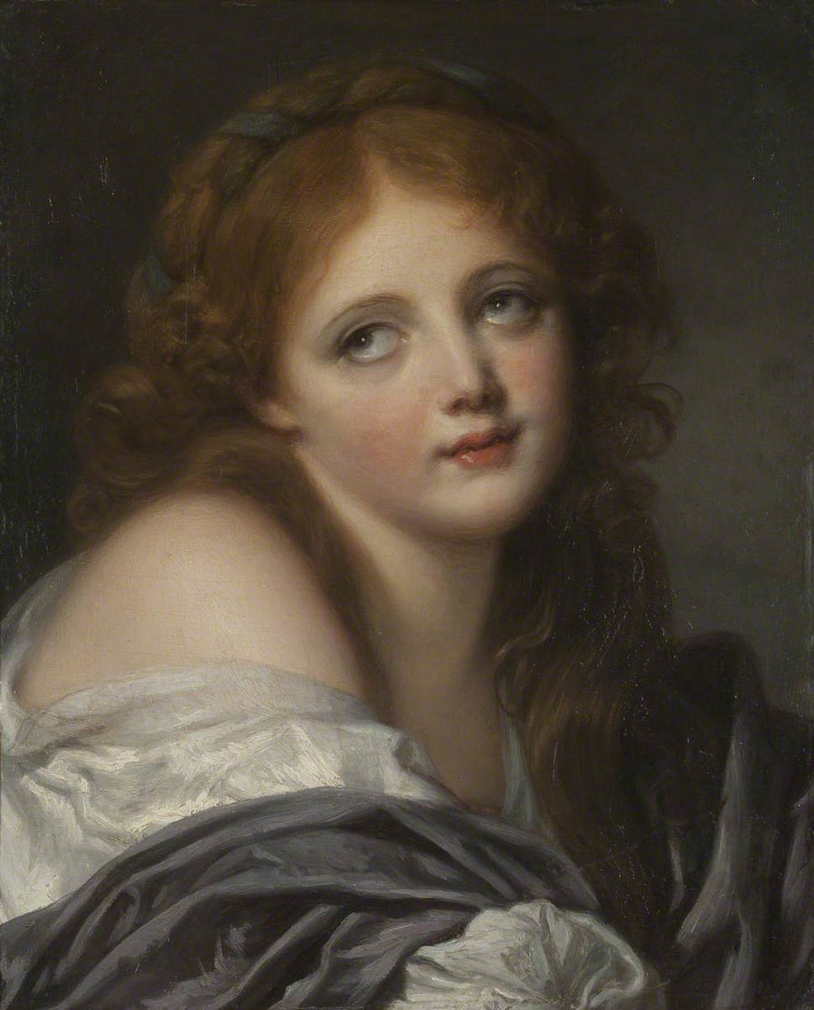 La tête d'une ragazza - Jean-Baptiste Greuze
