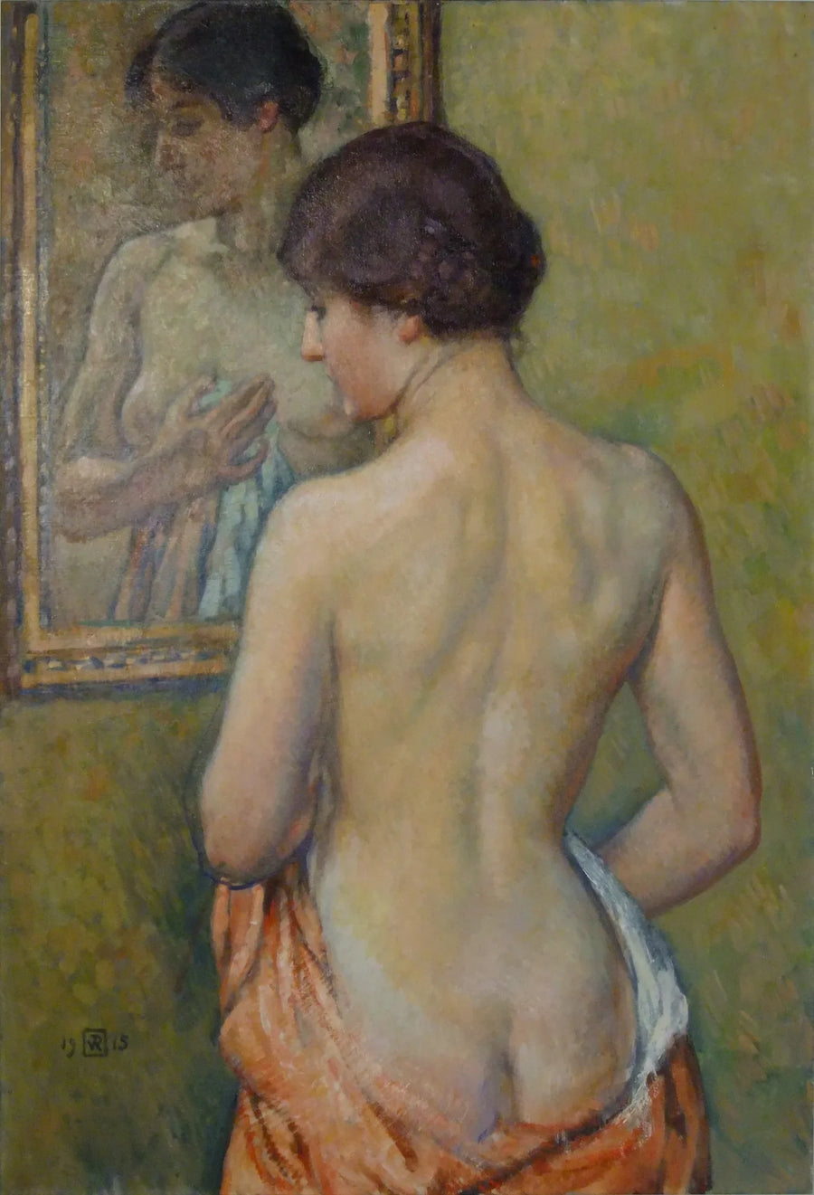 La Toilette, un'accademia femminile allo specchio - Theo van Rysselberghe