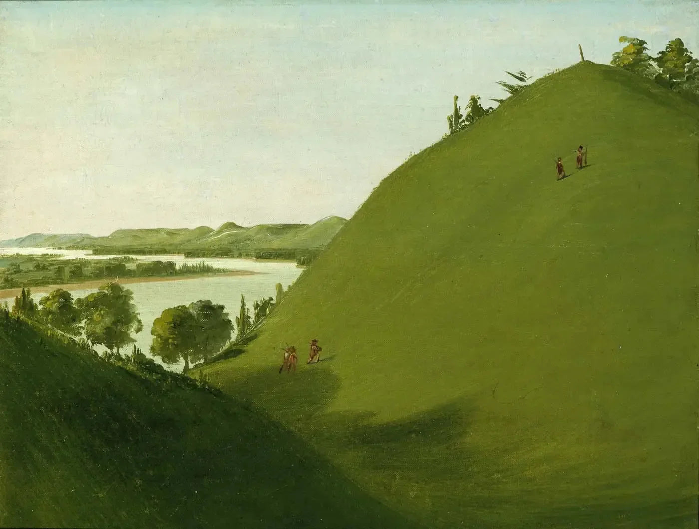 La tombe de Floyd, où Lewis et Clark ont enterré le sergent Floyd en 1804 - George Catlin image 1 reproduction réalisée par Alpha Reproduction
