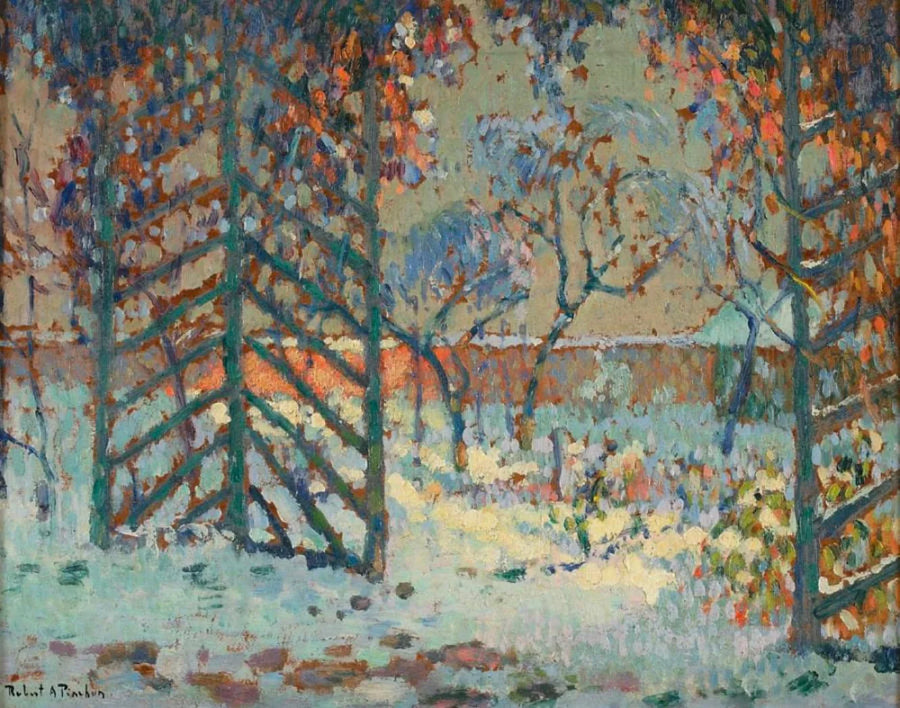 La pergola sotto la neve - Robert Antoine Pinchon