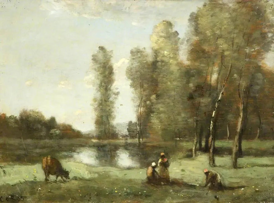 La mucca all'abbeveratoio - Jean-Baptiste Camille Corot