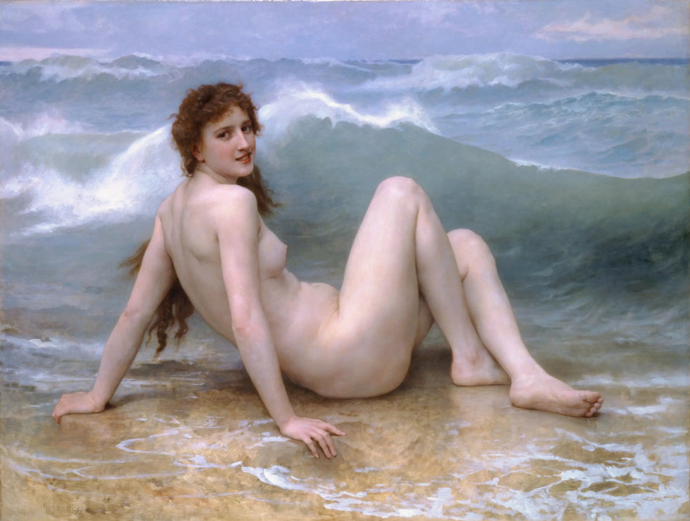 La Vague - Bouguereau image 1 copie peinte à la main à l’huile