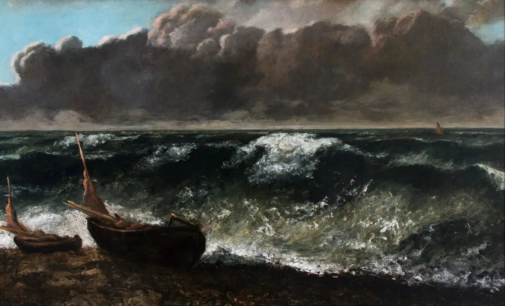 La Vague - Gustave Courbet image 1 copie de tableau peinte à la main