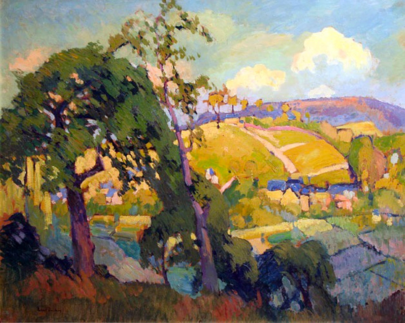 La vallée de Blainville-Crevon - Robert Antoine Pinchon image 1 copie de tableau peinte à la main