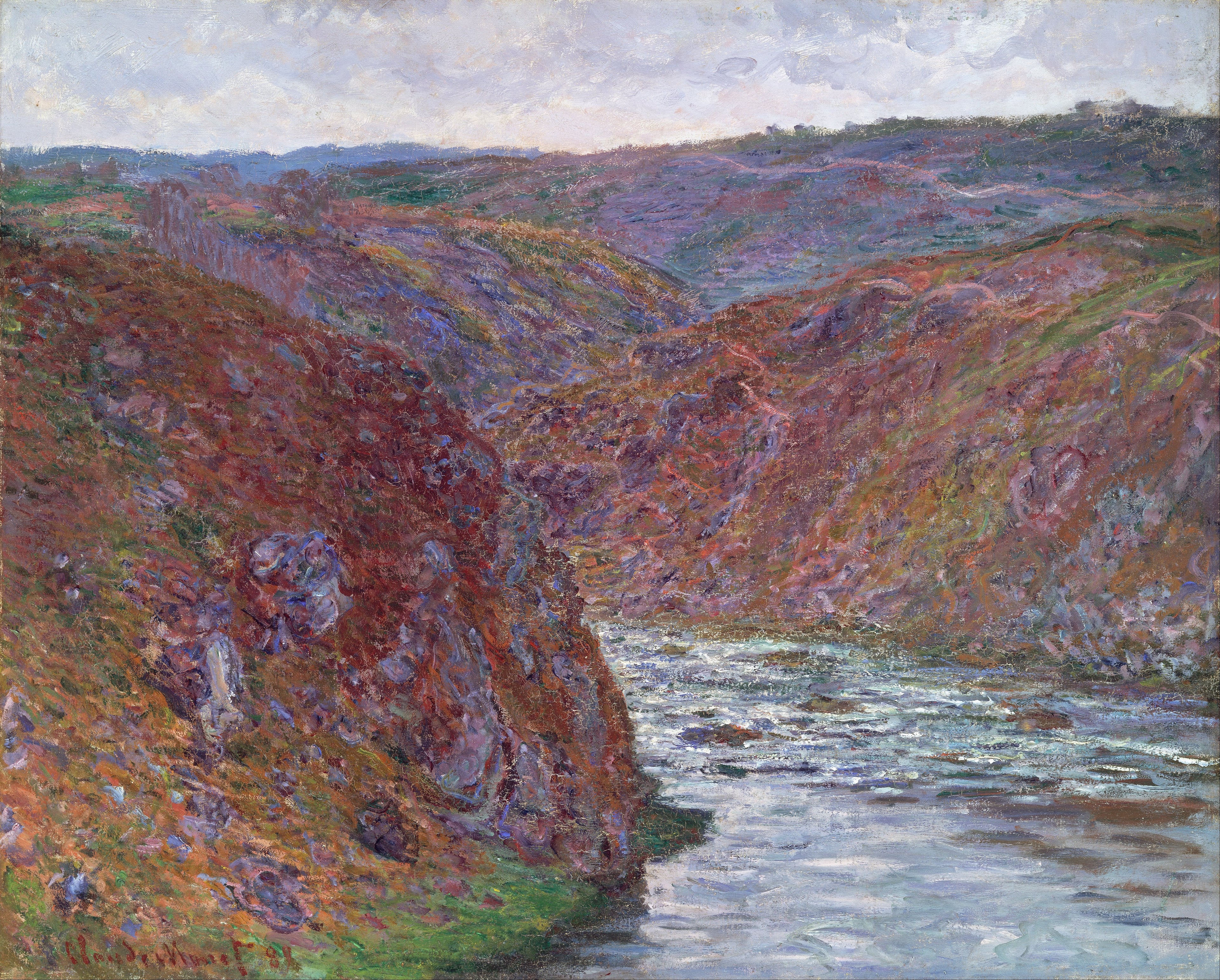 Reproduction du tableau « La vallée de la Creuse (jour gris) - Claude Monet » par Alpha Reproduction en peinture à l’huile