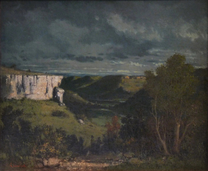La valle della Loue, tempo di tempesta - Gustave Courbet