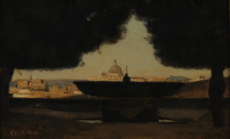 La Vasca della villa Médicis - Jean-Baptiste Camille Corot