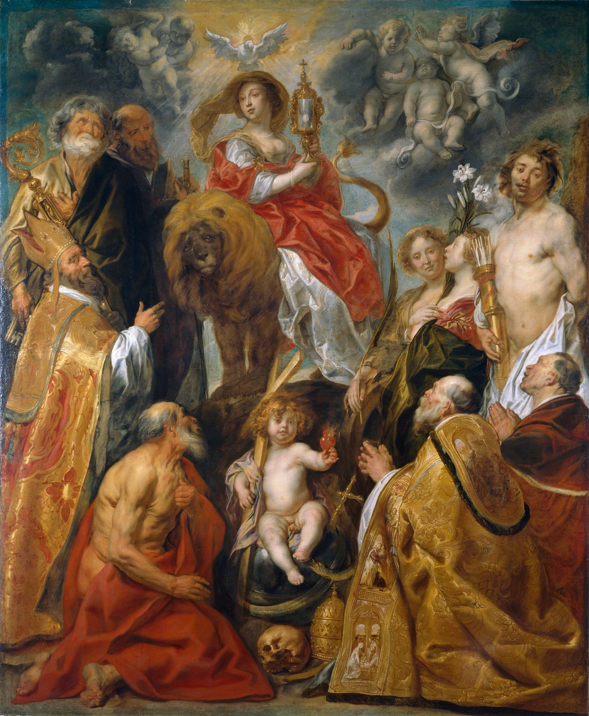 La vénération de l'Eucharistie - Jacob Jordaens