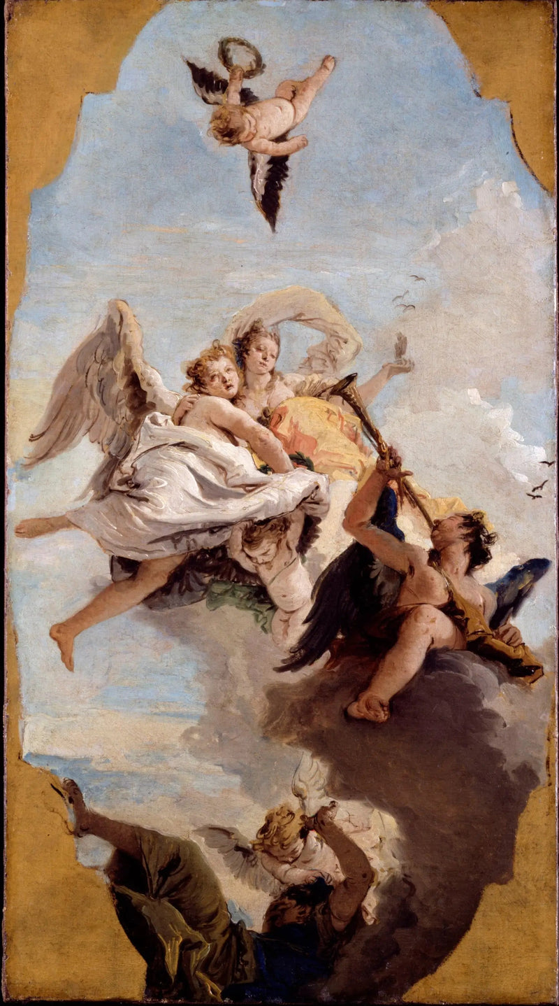 La virtù e la nobiltà mettono l'ignoranza in fuga - Giovanni Battista Tiepolo