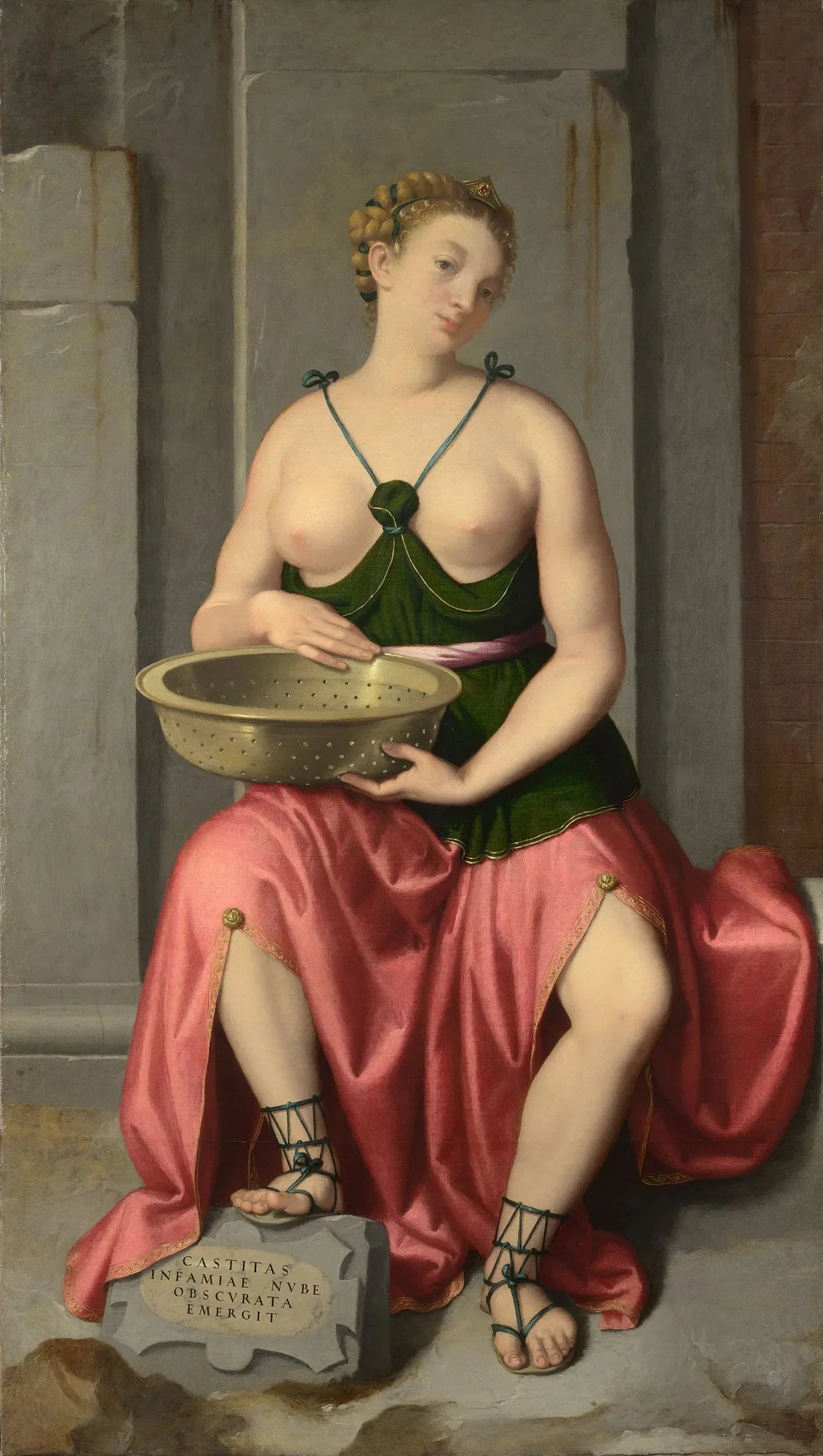 La vestale Tuccia - Giovanni Battista Moroni image 1 tableau peint à l’huile sur toile