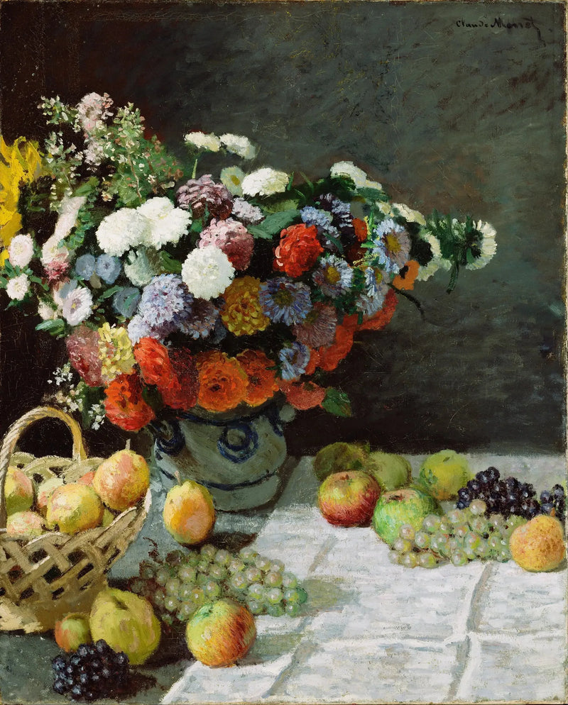La vita con fiori e frutti - Claude Monet