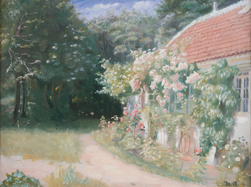 La vecchia casa con giardino - Michael Peter Ancher
