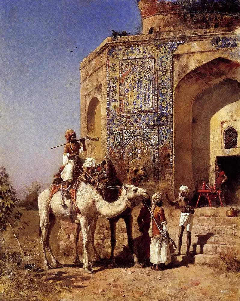 La vieille mosquée alle piastrelle blu fuori Delhi - Edwin Lord Weeks