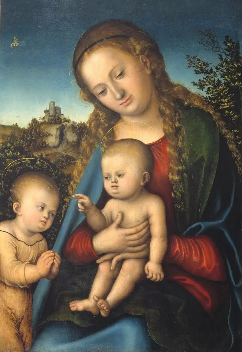 La Vergine con il Bambino adorata da san Giovanni bambino - Lucas Cranach il Vecchio