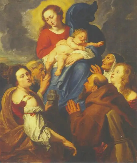 La Vergine con il Bambino e cinque santi - Antoine van Dyck
