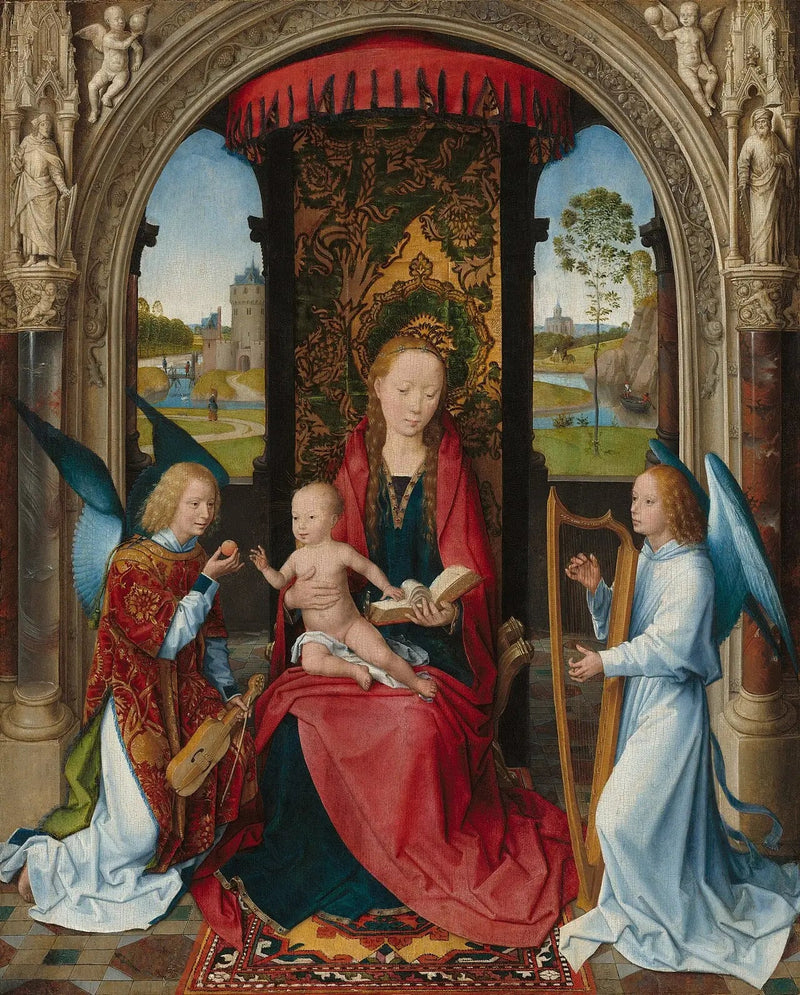 La Vergine con il Bambino e angeli - Hans Memling