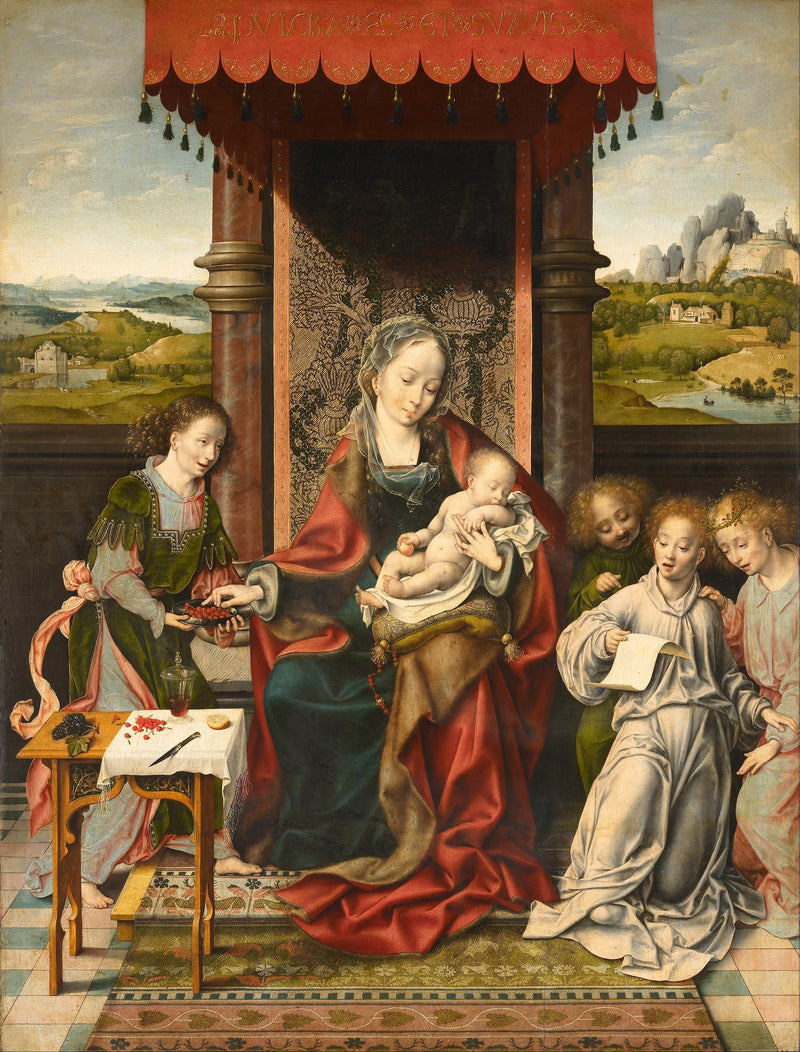 La Vergine con il Bambino e angeli - Joos van Cleve