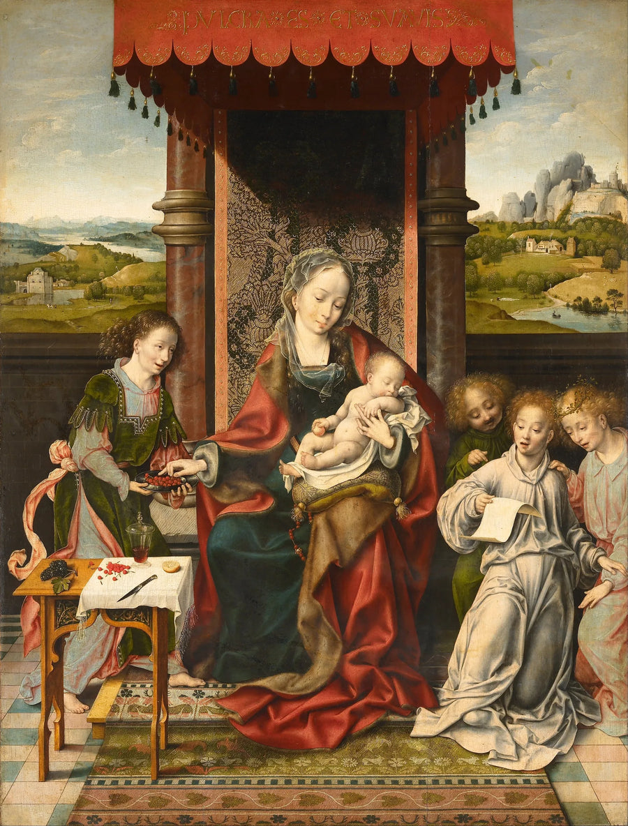 La Vergine con il Bambino e angeli - Joos van Cleve