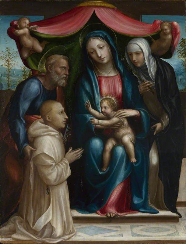 La Vergine con il Bambino, santi e un donatore - Il Sodoma (Giovanni Antonio Bazzi)