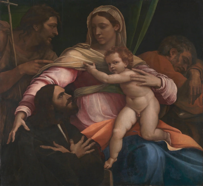 La Vergine con Bambino, santi e un donatore - Sebastiano del Piombo
