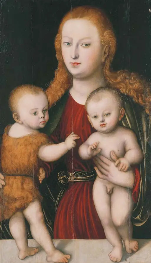 La Vergine con il Bambino e il giovane san Giovanni Battista - Lucas Cranach il Vecchio
